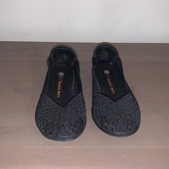 Bernie Mev Black Basket Weave Ballet Flats - Women's Size 37 - Picture 3 of 6